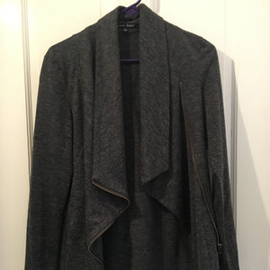 Sweet Rain Modcloth Grey cross body zip jacket